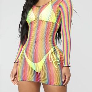 NEW Fashion Nova swim cover up mini dress